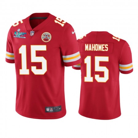 Miesten Kansas City Chiefs NFL Pelipaita Patrick Mahomes 15 Punainen Super Bowl LVII Vapor Limited